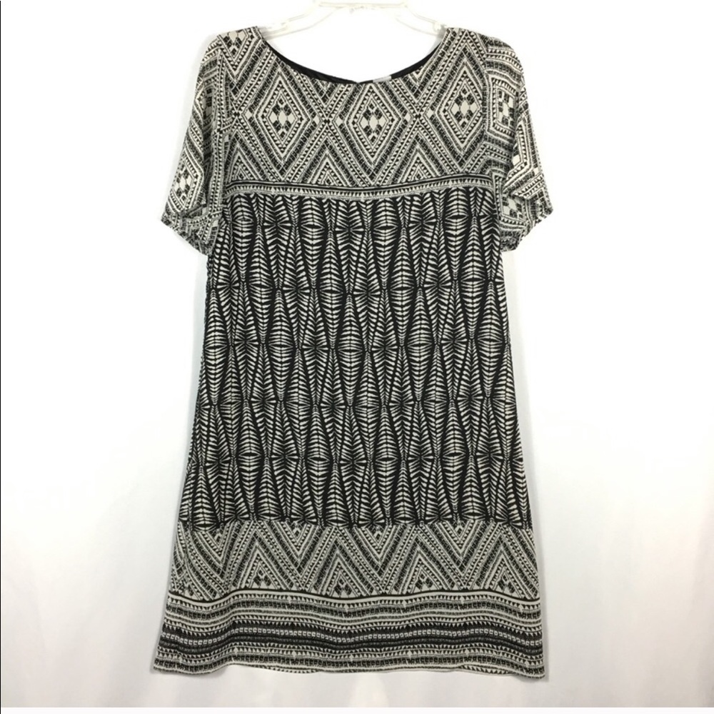 Aztec Boho Black and White Dress - Picture 1 of 6
